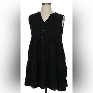 Timing Women’s Black Sleeveless Button-Down Midi Dress Sz Small